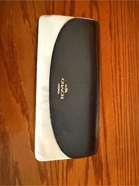 New Coach Silver/Metallic midnight crossgrain leather slim Envelope wallet